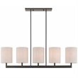 Livex Lighting Hayworth 5 Light Linear Chandelier in Bronze