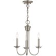 Livex Lighting Estate 3 Light Chandelier in Brushed Nickel