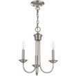 Livex Lighting Estate 3 Light Chandelier in Brushed Nickel