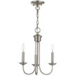 Livex Lighting Estate 3 Light Chandelier in Brushed Nickel