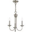 Livex Lighting Estate 3 Light Chandelier in Brushed Nickel