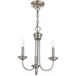 Livex Lighting Estate 3 Light Chandelier in Brushed Nickel