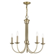 Livex Lighting Estate 5 Light Chandelier in Antique Brass