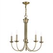 Livex Lighting Estate 5 Light Chandelier in Antique Brass