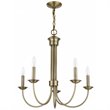 Livex Lighting Estate 5 Light Chandelier in Antique Brass