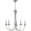 Livex Lighting Estate 5 Light Chandelier in Brushed Nickel