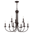 Livex Lighting Estate 9 Light Chandelier in Bronze
