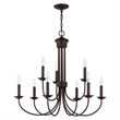 Livex Lighting Estate 9 Light Chandelier in Bronze