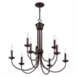 Livex Lighting Estate 9 Light Chandelier in Bronze