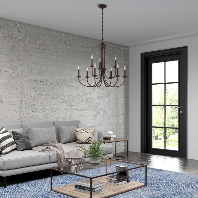 Livex Lighting Estate 9 Light Chandelier in Bronze