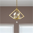 Livex Lighting Diamond 4 Light Chandelier in Polished Brass