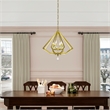 Livex Lighting Diamond 6 Light Chandelier in Polished Brass