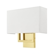 Livex Lighting Pierson 2 Light ADA Wall Sconce in Polished Brass