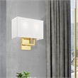 Livex Lighting Pierson 2 Light ADA Wall Sconce in Polished Brass