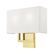 Livex Lighting Pierson 2 Light ADA Wall Sconce in Polished Brass