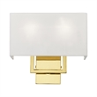 Livex Lighting Pierson 2 Light ADA Wall Sconce in Polished Brass
