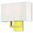 Livex Lighting Pierson 2 Light ADA Wall Sconce in Polished Brass