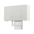 Livex Pierson 2 Light ADA Wall Sconce in Polished Chrome