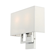 Livex Pierson 2 Light ADA Wall Sconce in Polished Chrome