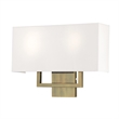 Livex Lighting Pierson 2 Light ADA Wall Sconce in Antique Brass