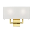 Livex Lighting Pierson 2 Light ADA Wall Sconce in Polished Brass