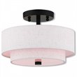 Livex Lighting Claremont 2 Light Semi Flush Mount in English Bronze