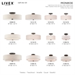 Livex Lighting Monroe 4-Light Metal/Fabric Ceiling Mount in English Bronze