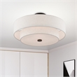 Livex Lighting Monroe 4-Light Metal/Fabric Ceiling Mount in English Bronze