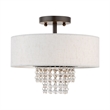 Livex Lighting Carlisle 2 Light Semi Flush Mount in English Bronze