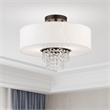 Livex Lighting Carlisle 3 Light Semi Flush Mount in English Bronze