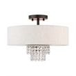 Livex Lighting Carlisle 3 Light Semi Flush Mount in English Bronze