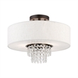 Livex Lighting Carlisle 3 Light Semi Flush Mount in English Bronze