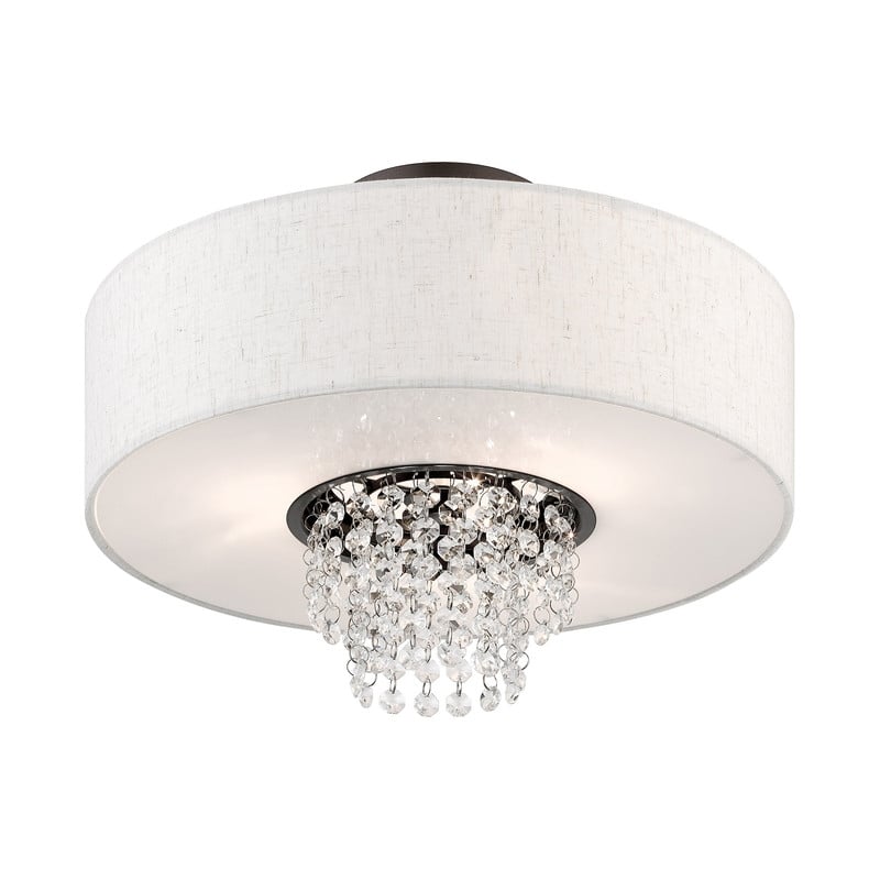 Livex Lighting Carlisle 3 Light Semi Flush Mount in English Bronze