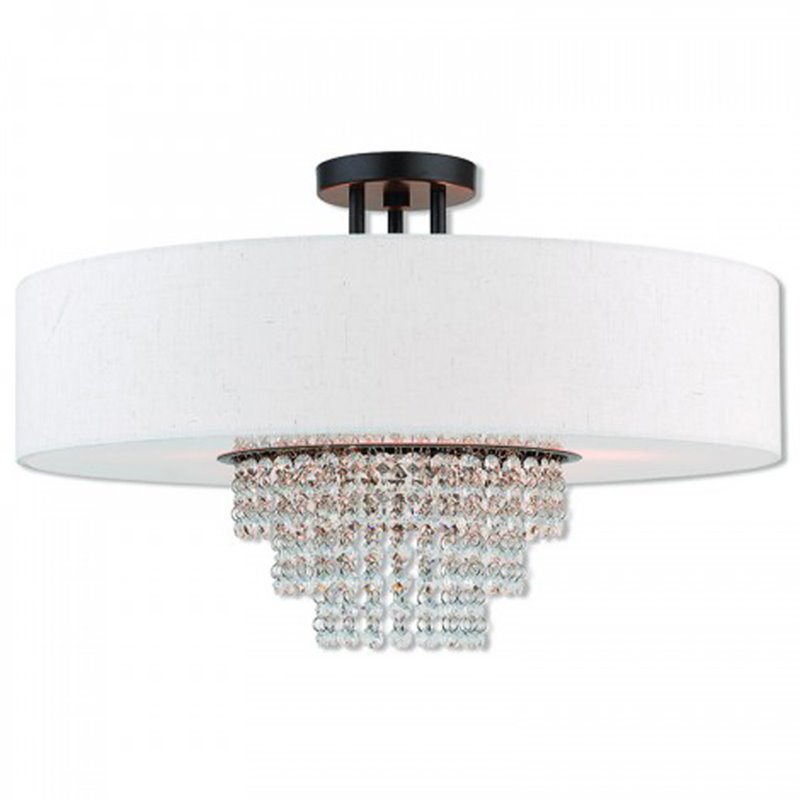 Livex Lighting Carlisle 5 Light Semi Flush Mount in English Bronze