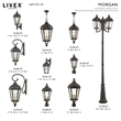 Livex Lighting Morgan 3 Light Outdoor Wall Lantern in Bronze
