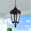 Livex Lighting Morgan 3 Light Outdoor Hanging Lantern in Textured Black