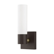 Livex Lighting Aero 1-Light Twist Lock Metal Single Sconce in Bronze