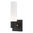 Livex Lighting Aero 1-Light Twist Lock Metal Single Sconce in Textured Black