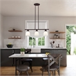 Livex Lighting Somerville 3-Light Metal Linear Chandelier in Bronze