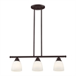 Livex Lighting Somerville 3-Light Metal Linear Chandelier in Bronze
