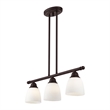 Livex Lighting Somerville 3-Light Metal Linear Chandelier in Bronze