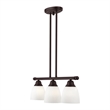 Livex Lighting Somerville 3-Light Metal Linear Chandelier in Bronze