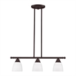 Livex Lighting Somerville 3-Light Metal Linear Chandelier in Bronze