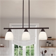 Livex Lighting Somerville 3-Light Metal Linear Chandelier in Bronze