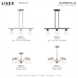 Livex Lighting Somerville 3-Light Metal Linear Chandelier in Bronze