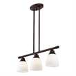 Livex Lighting Somerville 3-Light Metal Linear Chandelier in Bronze