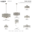 Livex Lighting Park Ridge 3-Light Metal & Fabric Semi Flush in Brushed Nickel