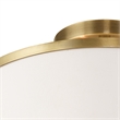 Livex Lighting Park Ridge 2-Light Metal & Fabric Ceiling Mount in Antique Brass