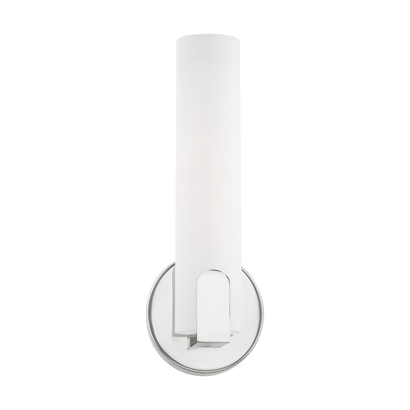 Livex Lighting Lund 8W LED Contemporary Metal ADA Wall Sconce in Polished Chrome