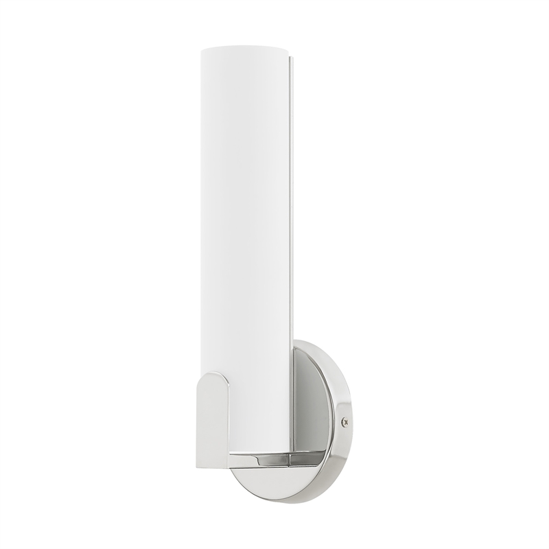 Livex Lighting Lund 8W LED Contemporary Metal ADA Wall Sconce in Polished Chrome